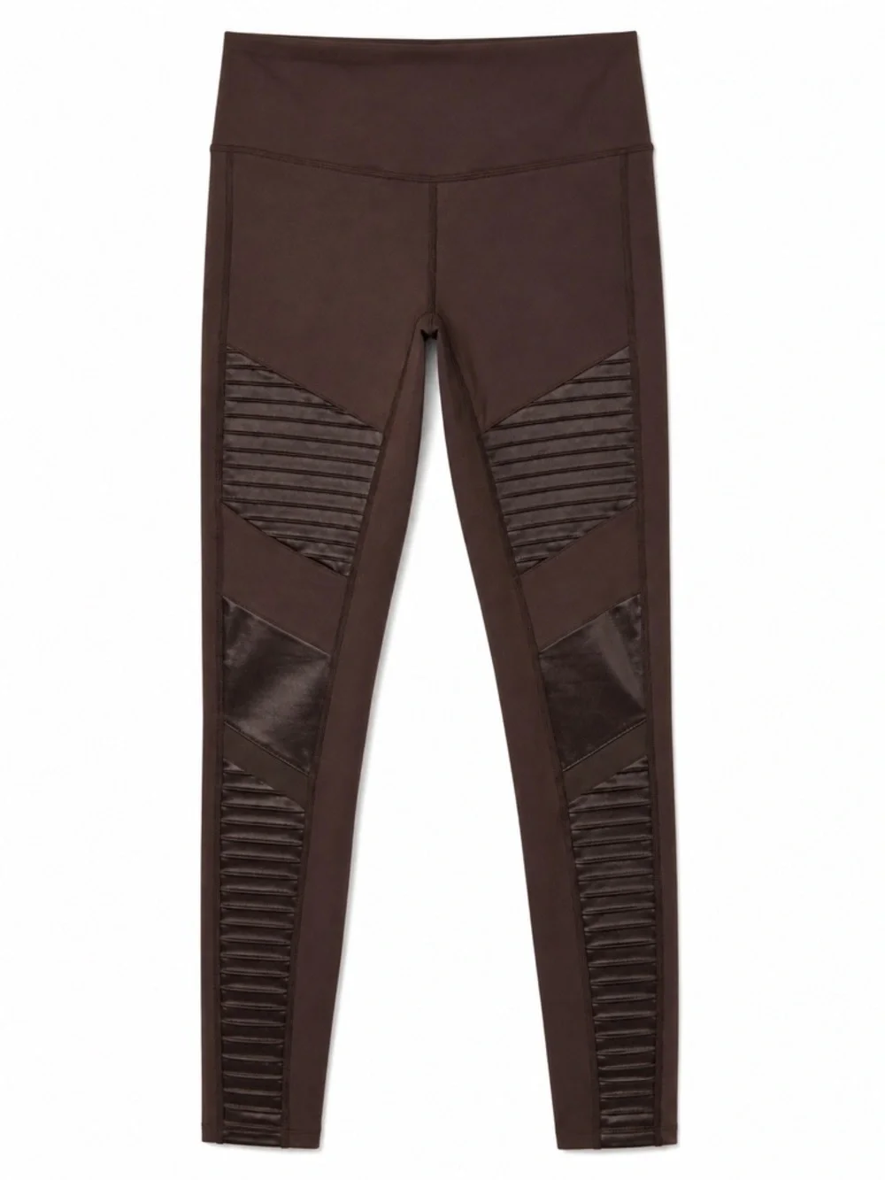ALO Yoga Chocolate Brown High-Rise Moto Leggings (239)